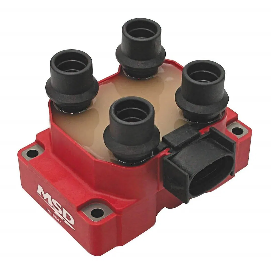 8241 – MSD CO. Ignition Coil, Ford 4-Tower Coil Pack 40000 Volts 0.53 Ohms Primary Resistance/13.7K Ohms Secondary Re...